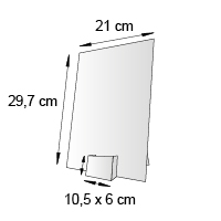 Porte leaflet de comptoir format 21x16 cm