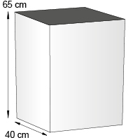 Totem carre de comptoir format 40x65 cm
