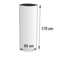 Totem elliptique format 68x178 cm