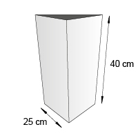 Triptyque de comptoir format 25x40 cm