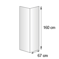 Coin de palette format 67x160. cm