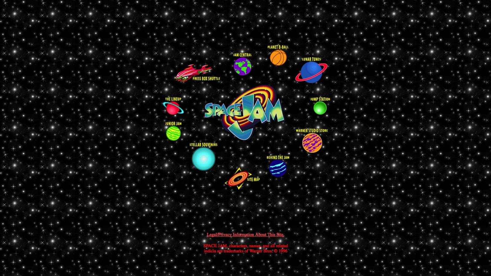 Space Jam Webseite