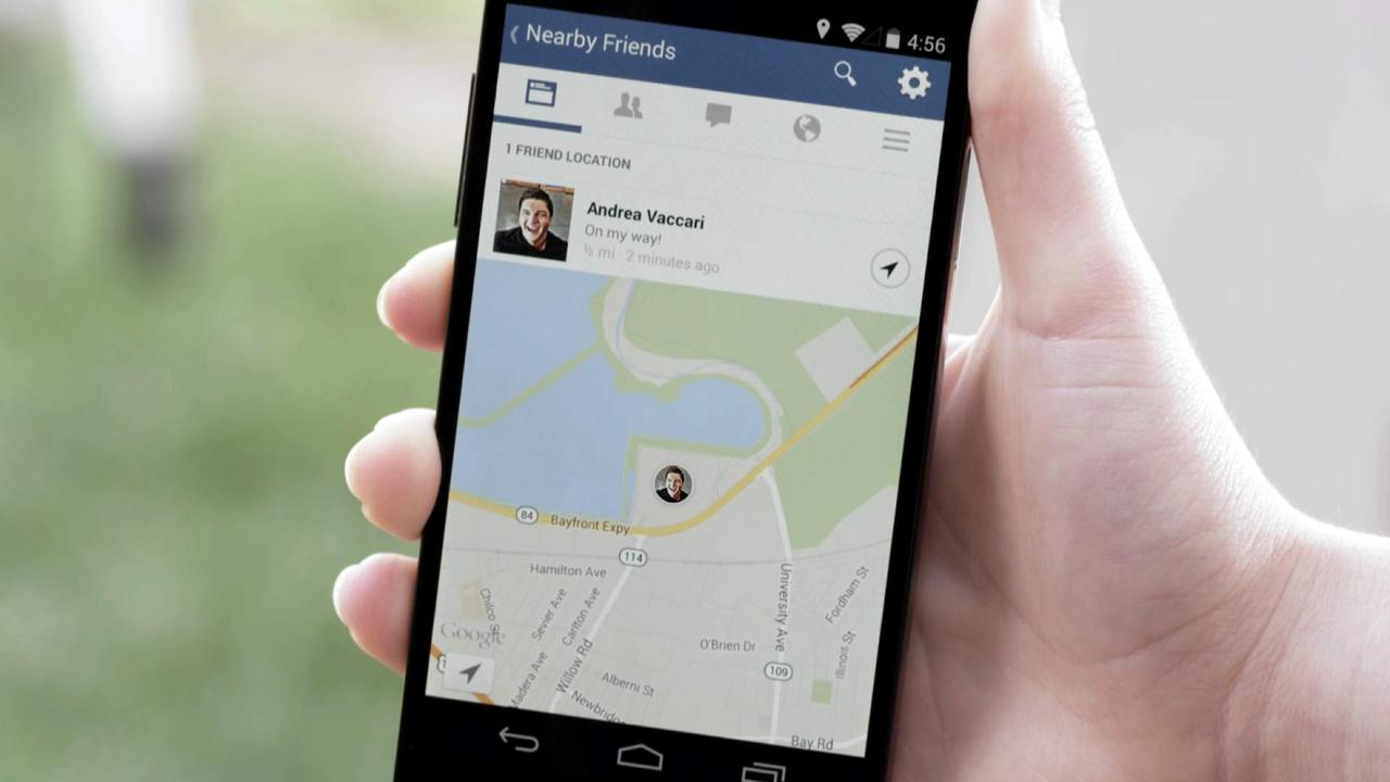 Facebook Friends Nearby