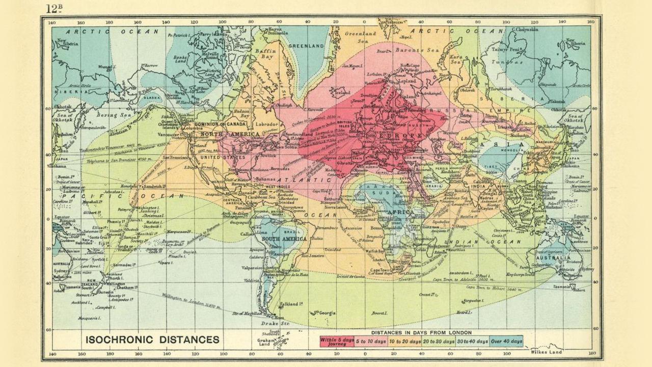 Gute Karten Reisezeiten vor 100 Jahren