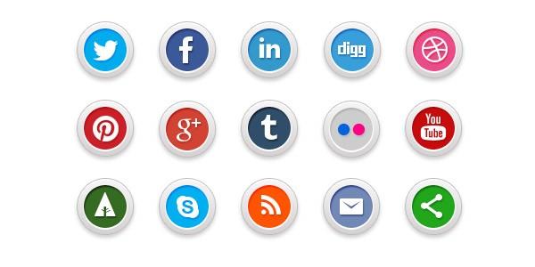 social media icons leseliste