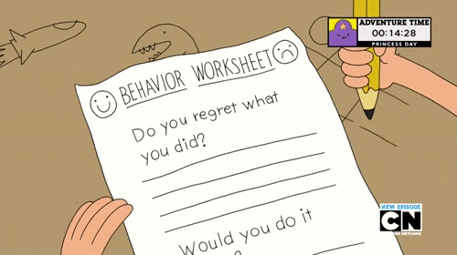 Adventure Time Writing GIF