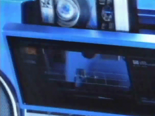 Ghettoblaster Blau Gif