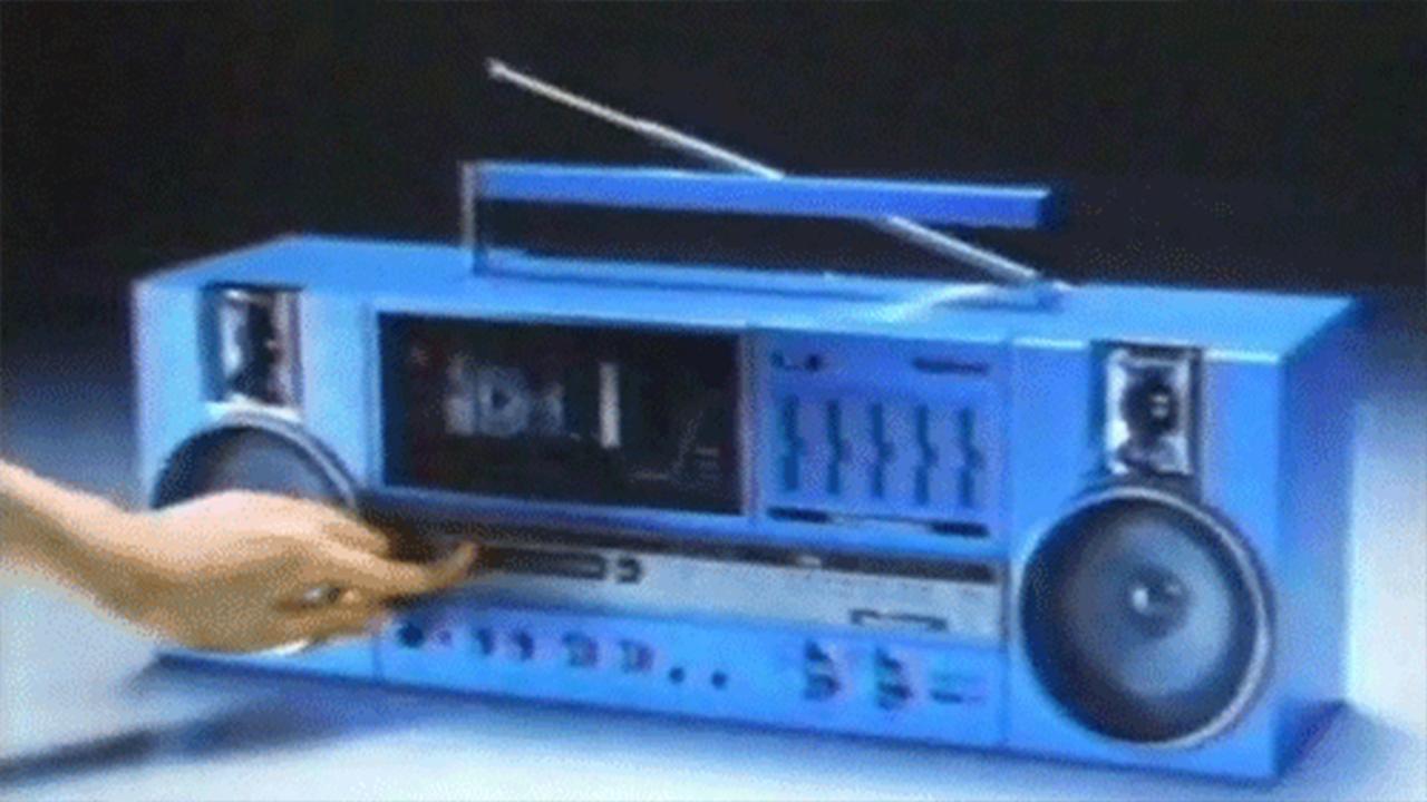 Ghettoblaster Blau