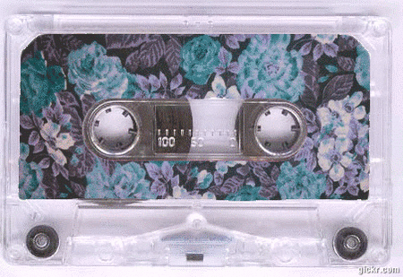 Wochenend Walkman Cassette Flowers Gif