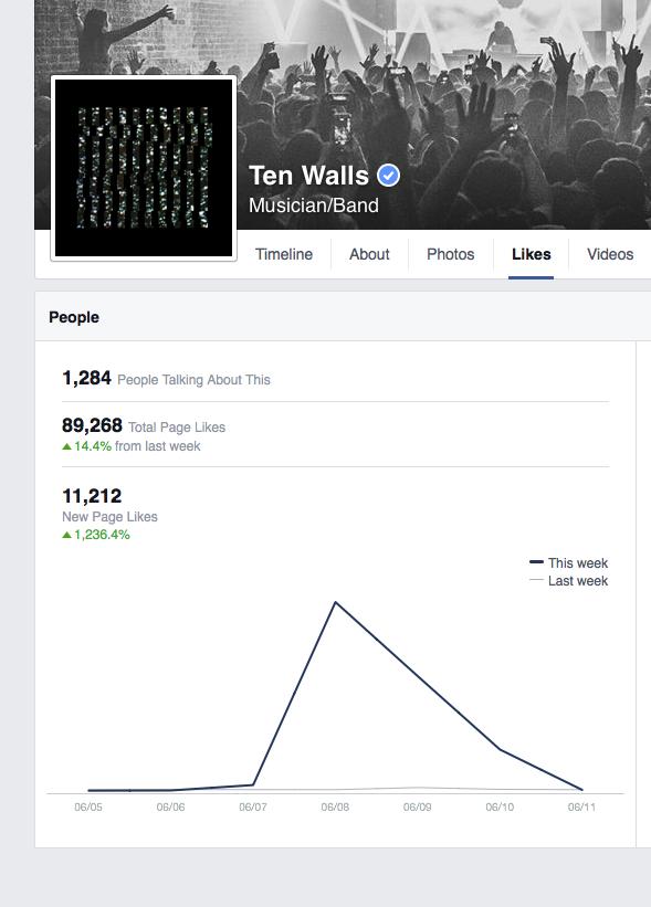 Facebook Screen Shot Ten Walls Likes