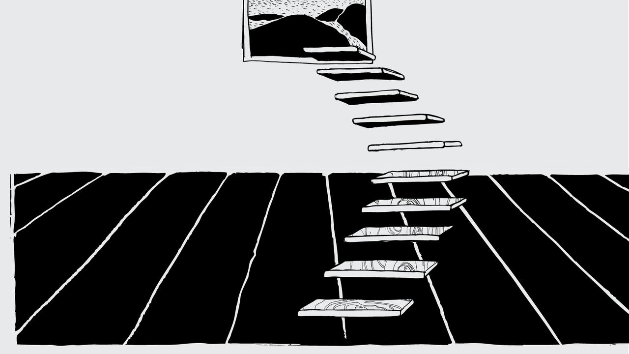 Fragmente Treppe ins Warme start