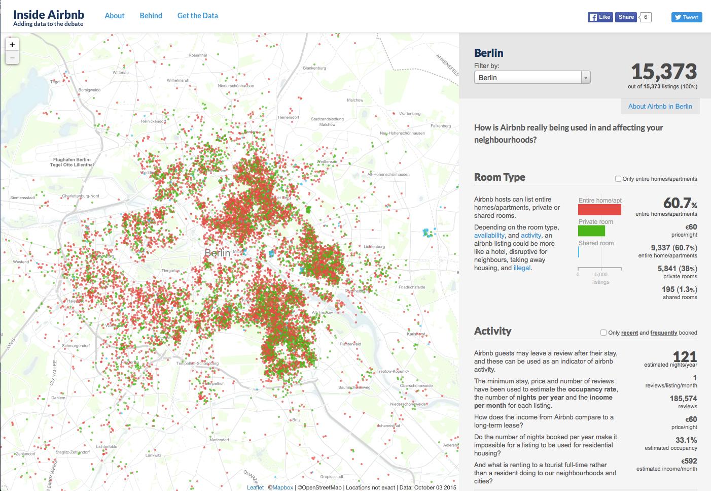 Screenshot inside airbnb