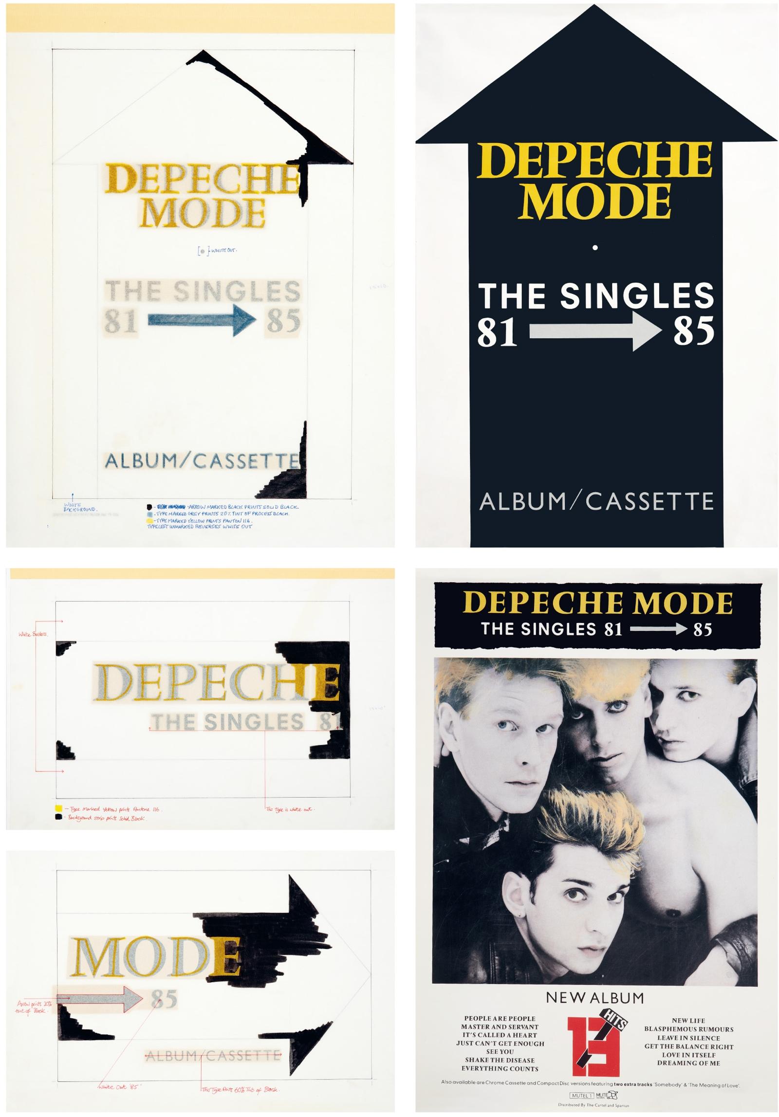 Mute Buch Depeche Mode Singles 81-85 Entwürfe