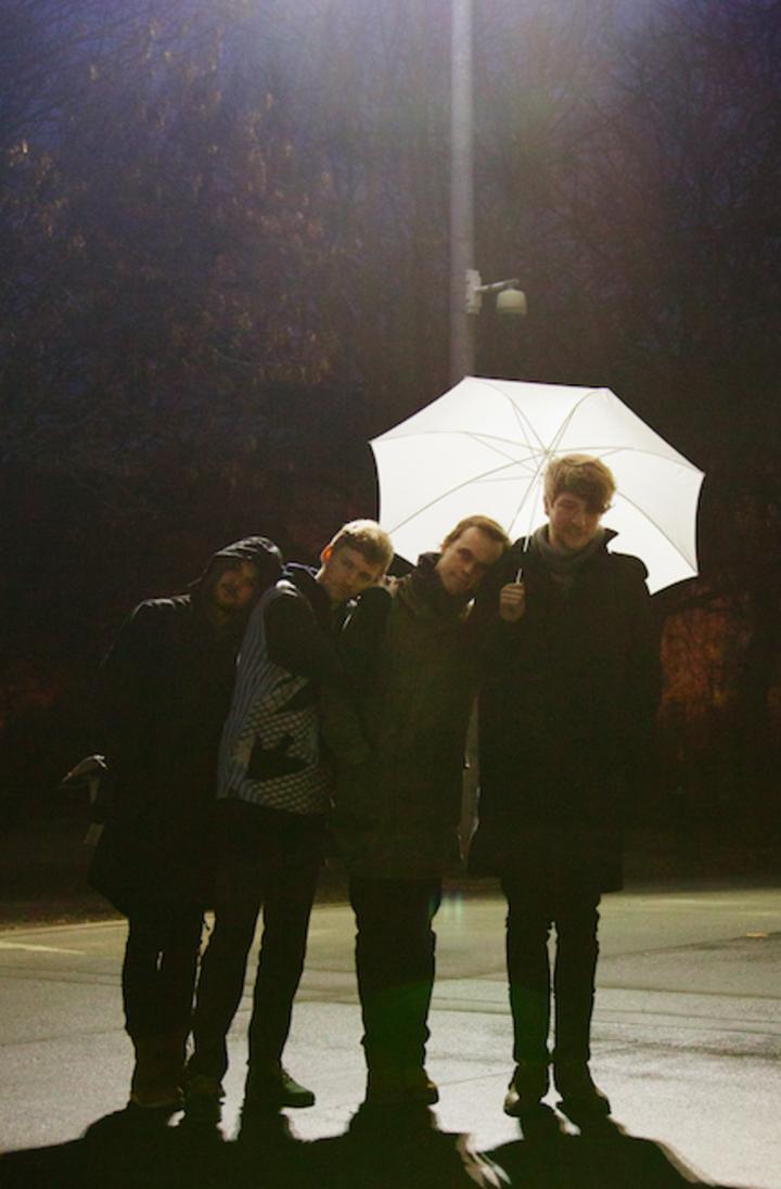 2012 — Nils Frahm, Ólafur Arnalds, Peter Broderick and Robert Raths in Mauerpark Berlin (photo by Kai von Rabenau)