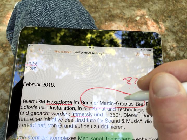 Review Apple iPad 2018 04 - smart annotations
