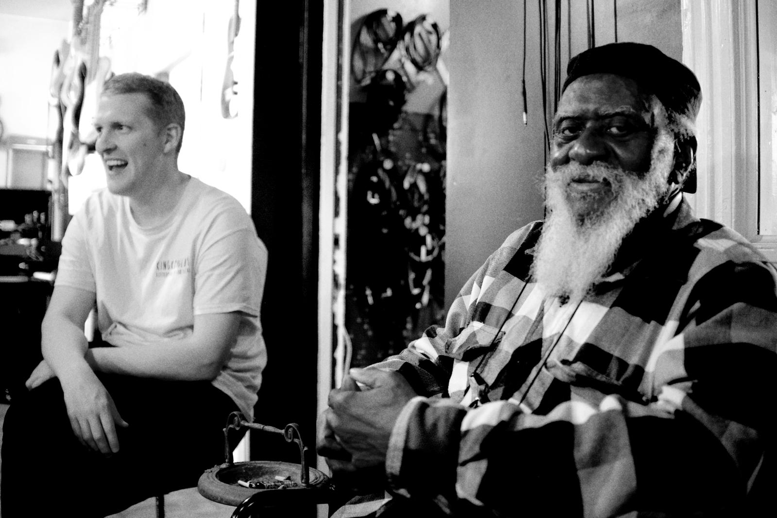 Floating Points und Pharoah Sanders bei den Aufnahmen zu Promises