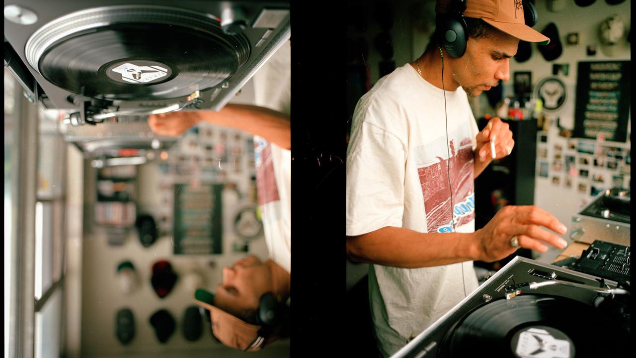 Goldie DJing