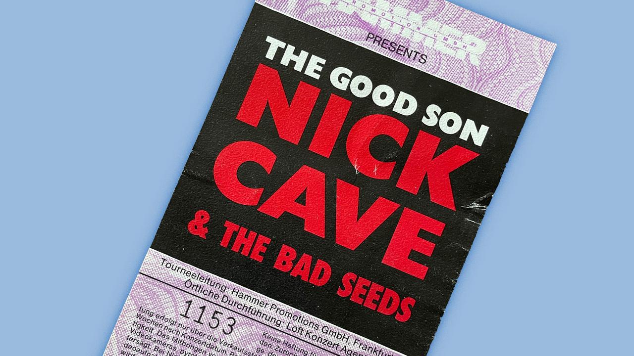 Konzerterinnerungen Nick Cave 1990 Berlin Eintrittskarte Tempodrom