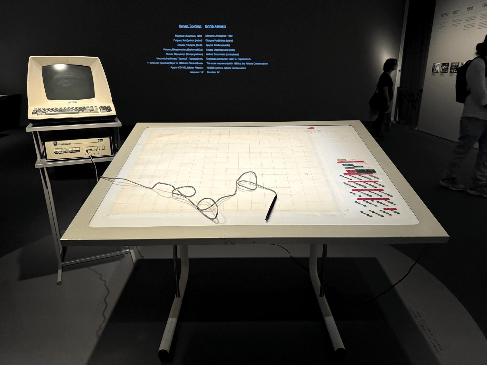 Hängengeblieben 2023 Ein Bilder der Xenakis Ausstellung im Museum für Zeitgenössische Kunst in Athen 2023