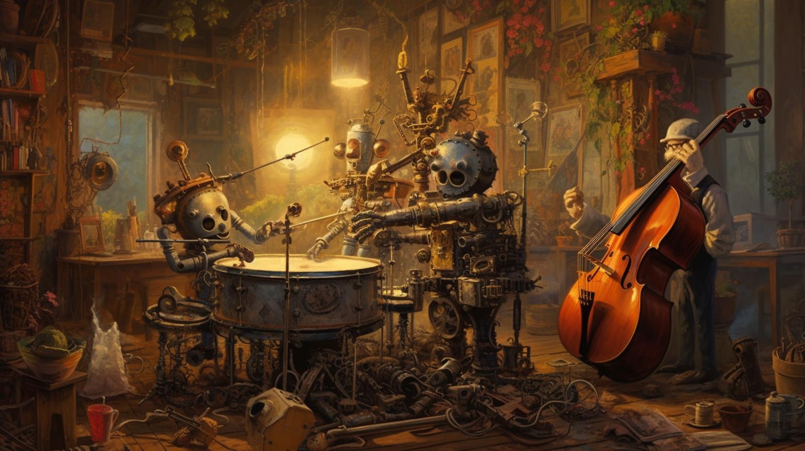 Wir sind die Roboter oil painting