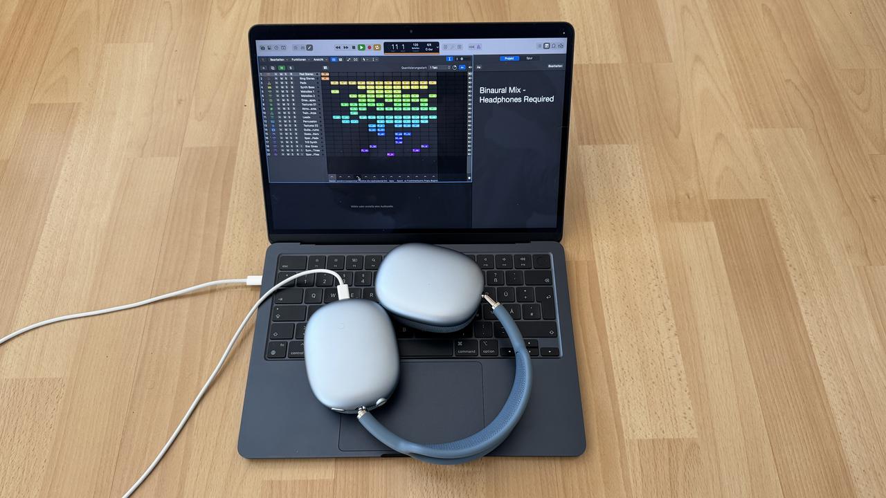 AirPods Max mit USB-C am MacBook Air M3