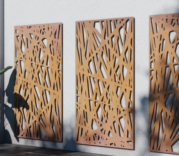 Installation mur corten