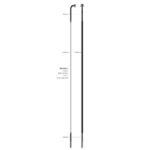Sapim spaak 14-274 CX-Ray plat zwart met nippel (20st)