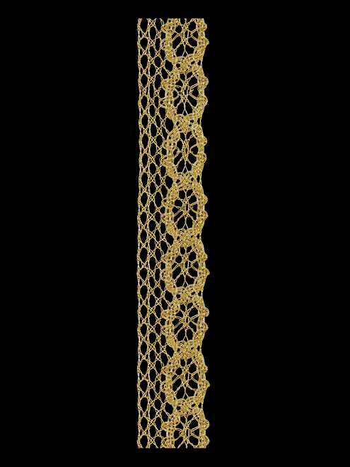 Metallic bobbin lace 28mm | AyB Hislabor