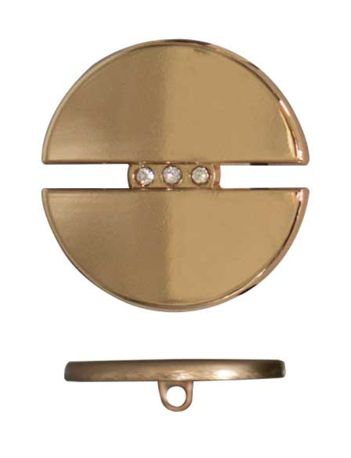 Metal strass shank button | AyB Hislabor