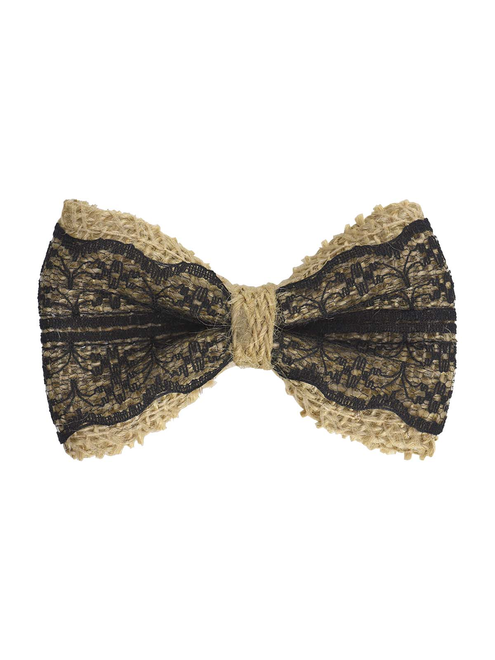 Jute lace bow 8 cm | AyB Hislabor