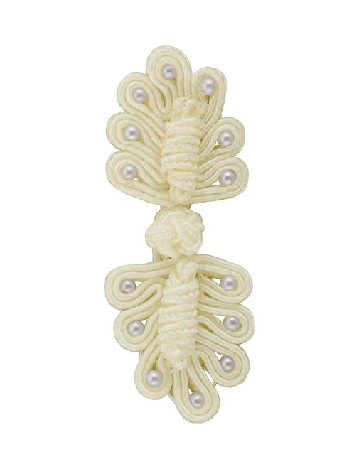 Pearl rayon frog button | AyB Hislabor