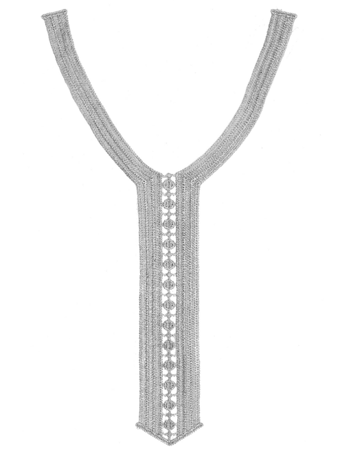 Cuello guipur metalizado | AyB Hislabor