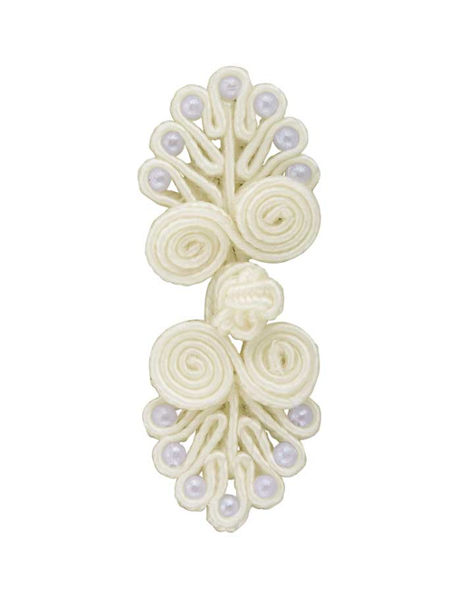Pearl rayon frog button | AyB Hislabor