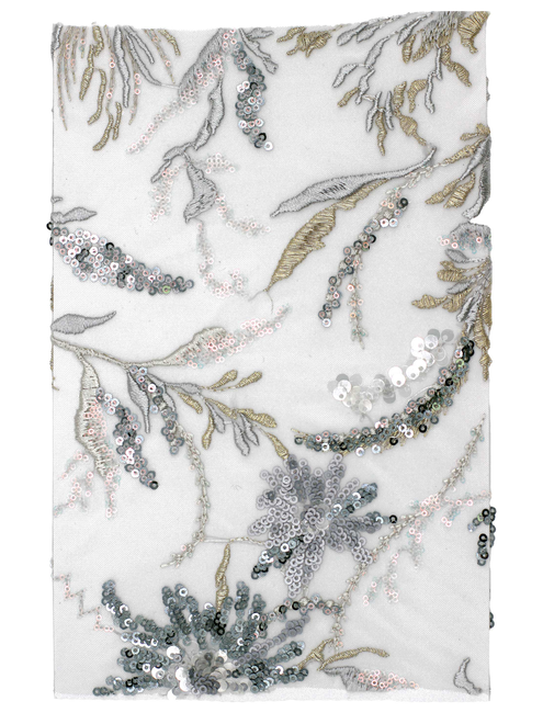 Tejido tul bordado lentej | AyB Hislabor