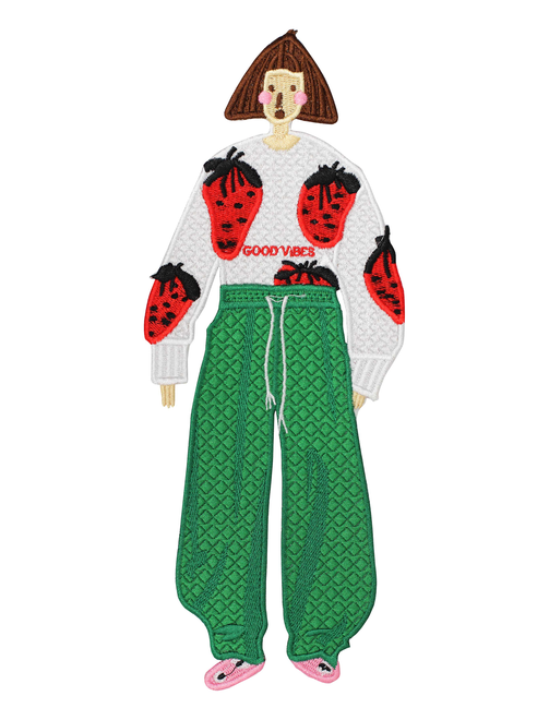 Motivo bordado chica | AyB Hislabor