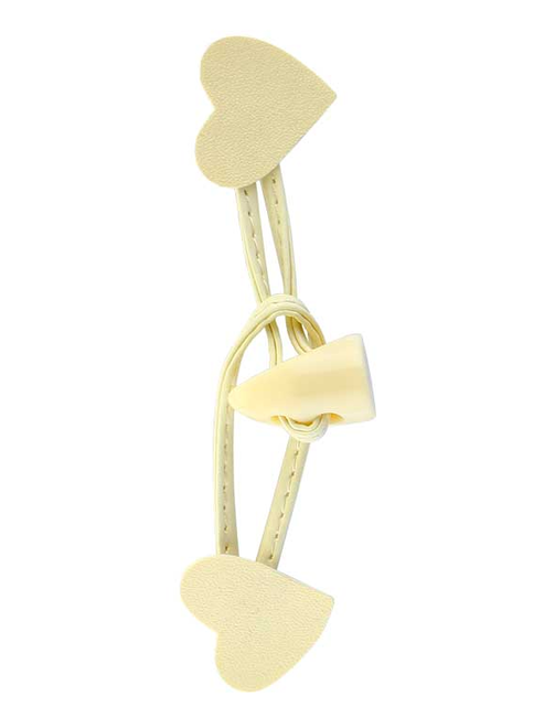 Im leather toggle -hearts | AyB Hislabor