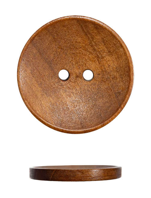 Botón madera cóncavo 2hol | AyB Hislabor