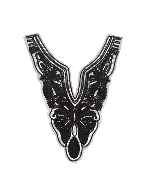 Cuello soutach lentejuela | AyB Hislabor