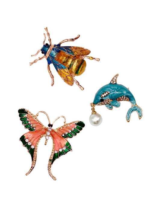 Broche animal metal crstl | AyB Hislabor