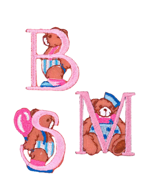 Inicial bordada rosa term | AyB Hislabor