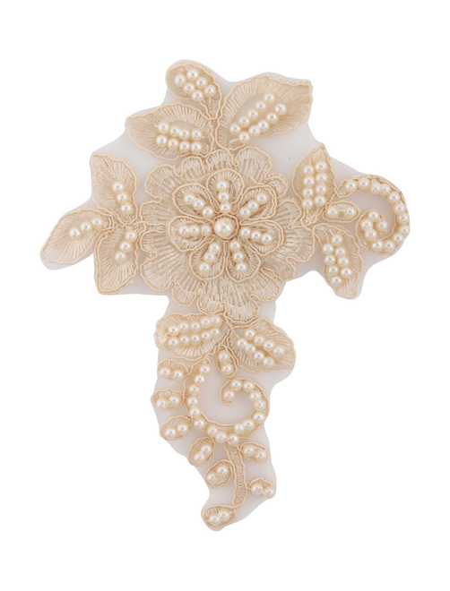 Aplique bord flor perlas | AyB Hislabor