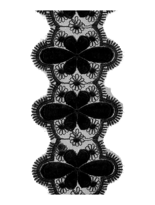 Cotton lace w/tulle 81mm | AyB Hislabor