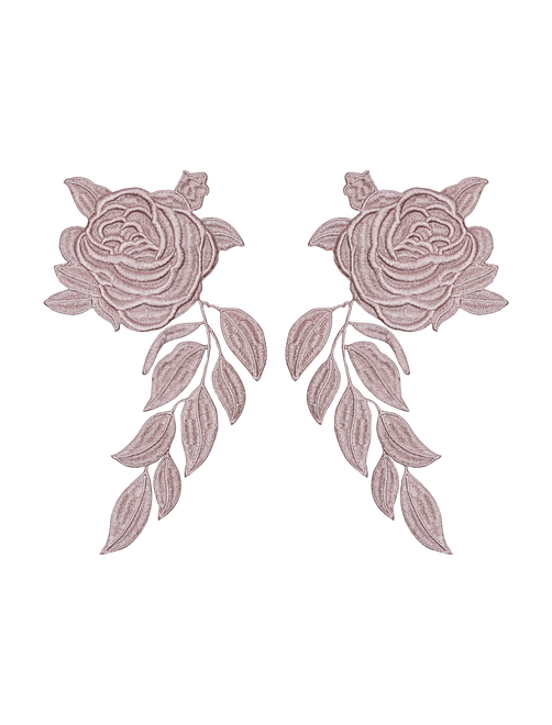 Aplq bordado flores termo | AyB Hislabor