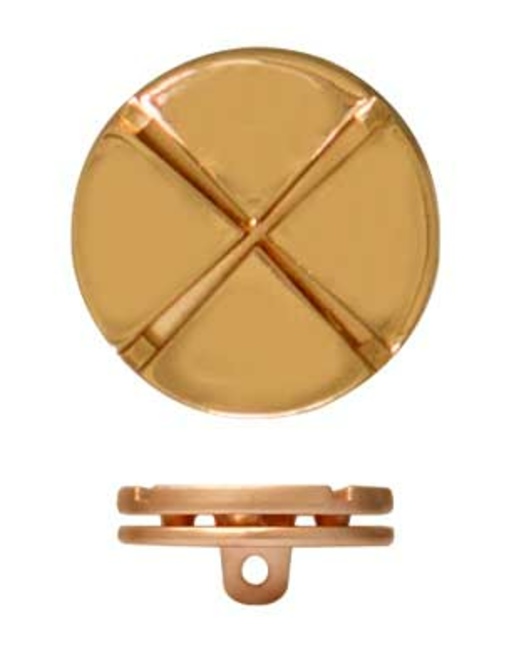 Botón metal filig lab pie | AyB Hislabor