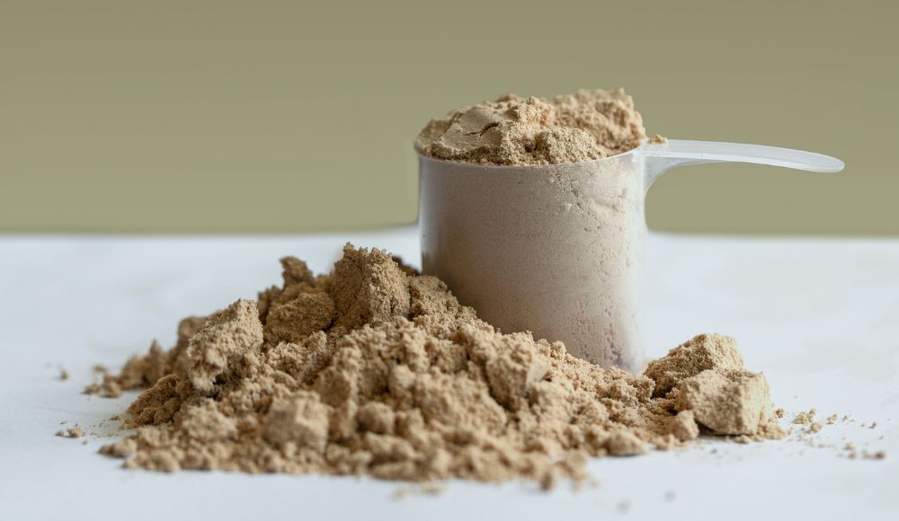 En skopa med vegan protein