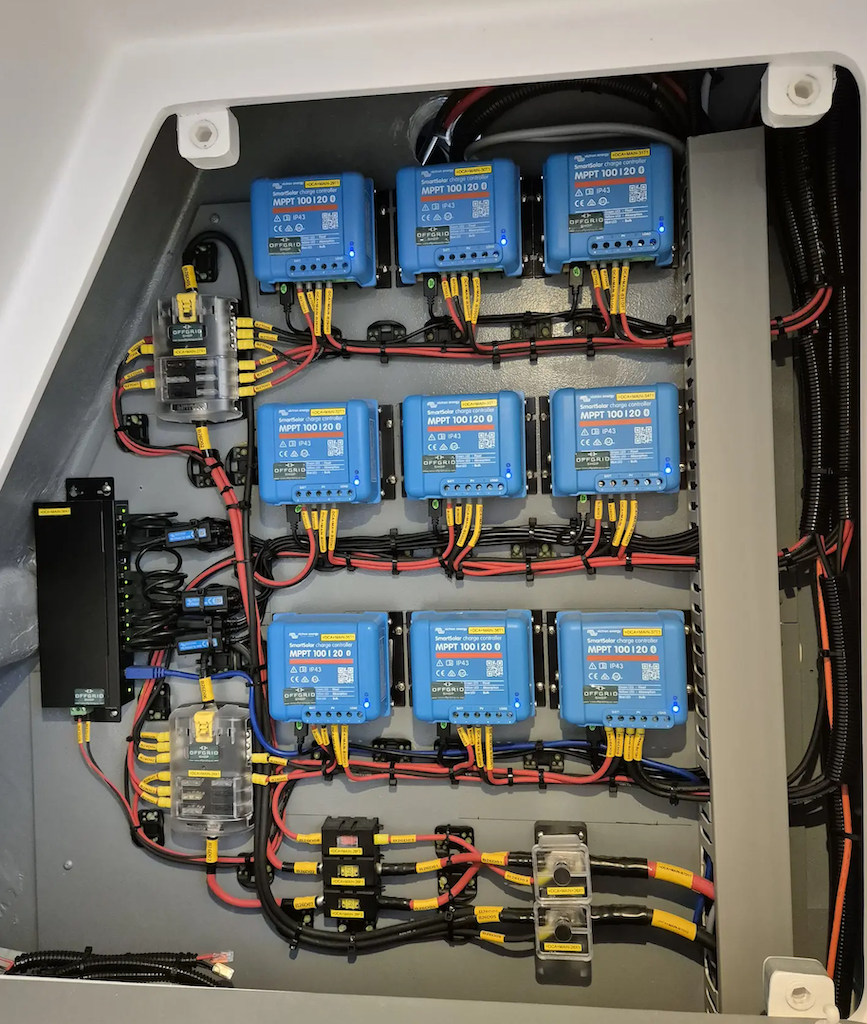 Victron Energy-system installerat i katamaran