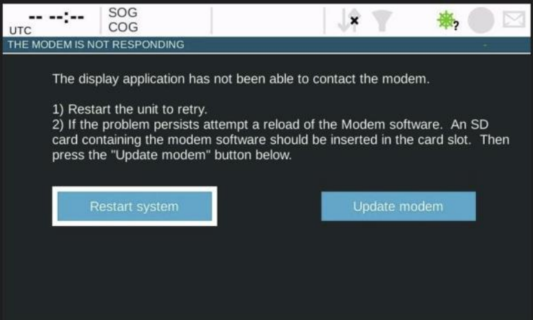 Felmeddelande vid felaktig avslutning