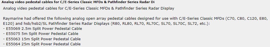 Ersättningskablar för radarstativ