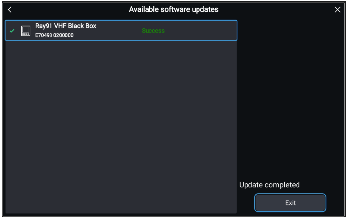 Bekr&auml;ftelse n&auml;r uppdateringen &auml;r slutf&ouml;rd