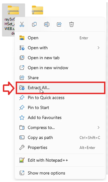 Extrahera zip-filer p&aring; Windows
